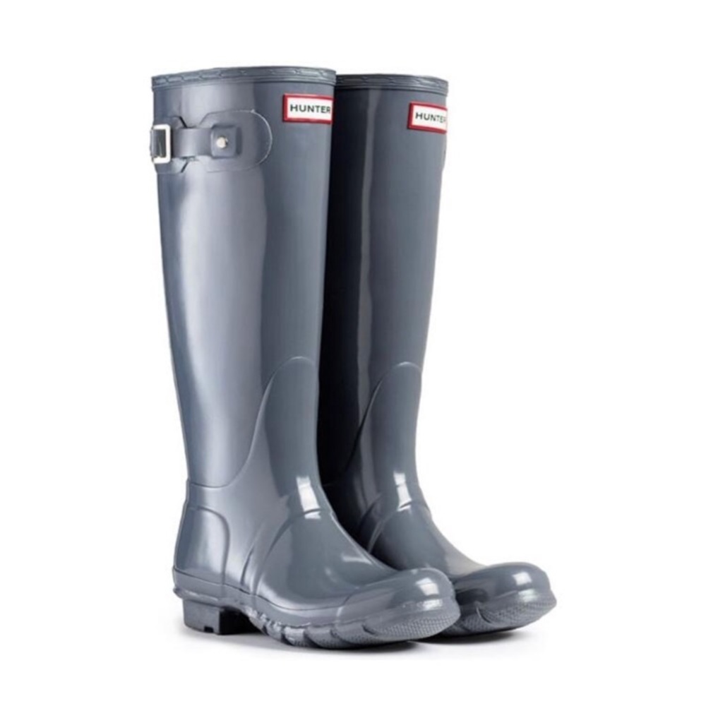 Hunter boots gray gloss